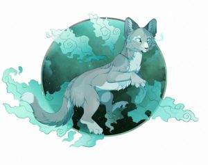 [Dovewing surrounded by trails of mist]