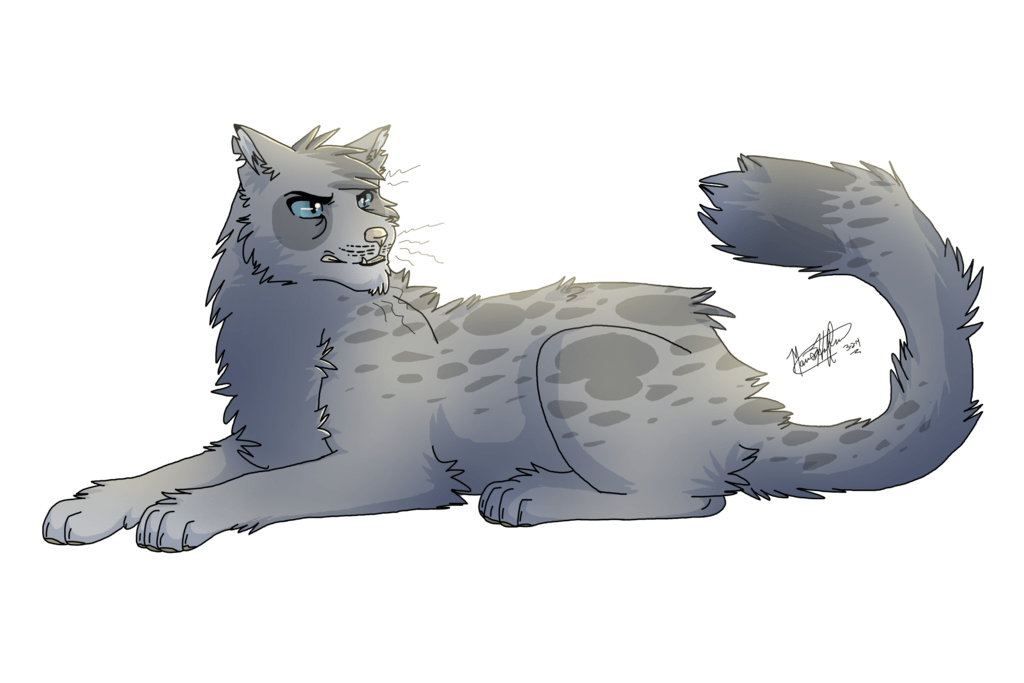 [a design of Goosefeather laying down]