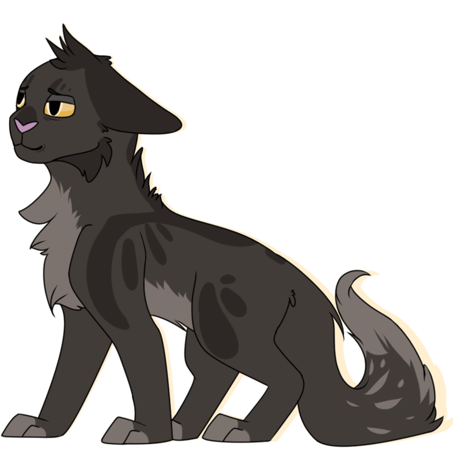 [a side profile design of Gray Wing standing]