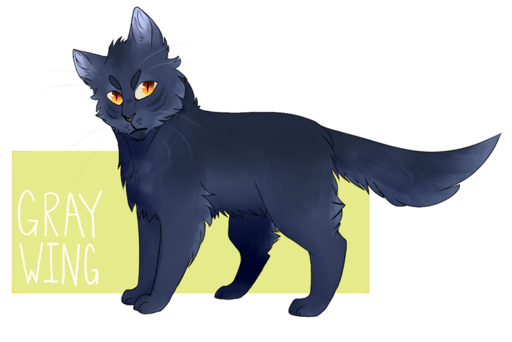 [image description: a dark grey cat with orange eyes on a yellow-green background]