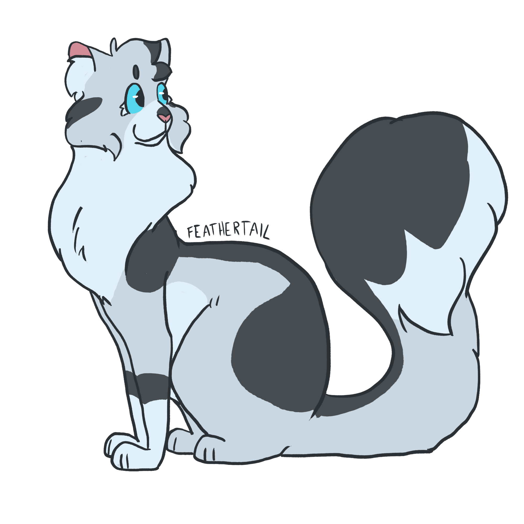 [a design of Feathertail sitting]