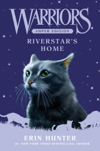 [super edition cover featuring Riverstar, a silver cat with green eyes]