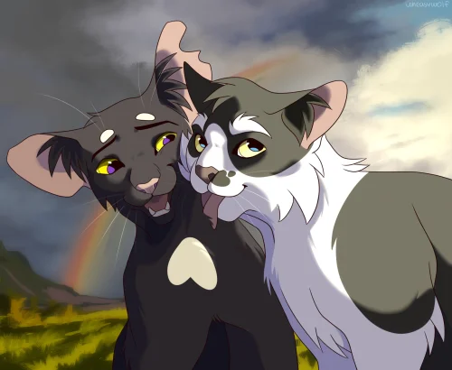 Ravenpaw and barley 💜 one of my favorite warrior cat relationships in 2023