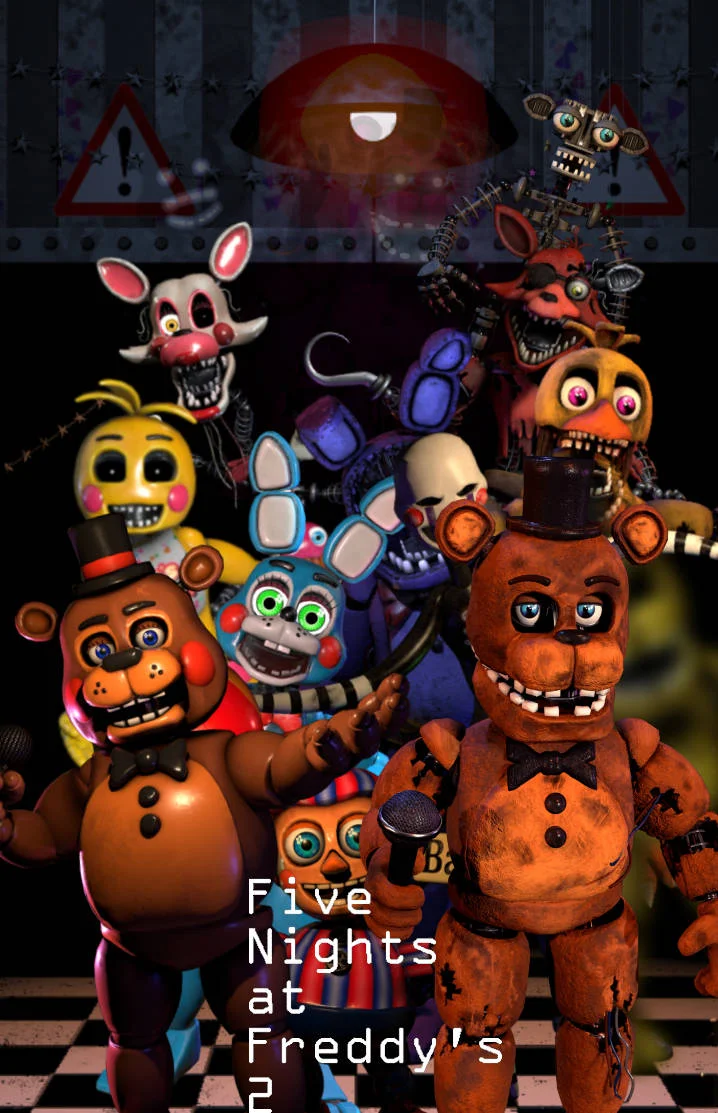 That One FNAF 2 Poster But With the Classic Animatronics