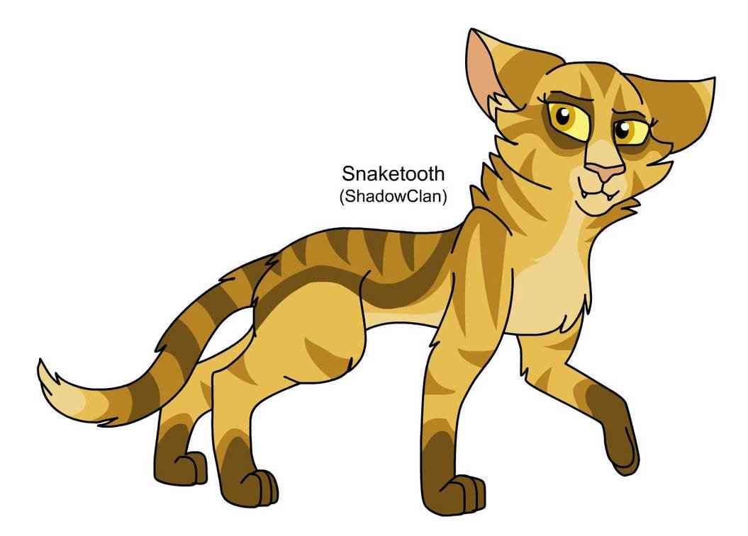 [a full-body design of Snaketooth of ShadowClan]